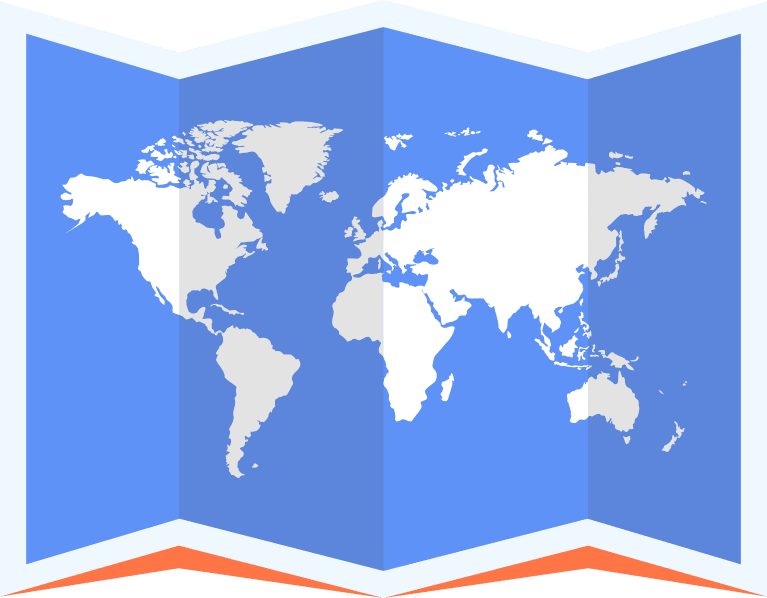 Worldwide coverage map